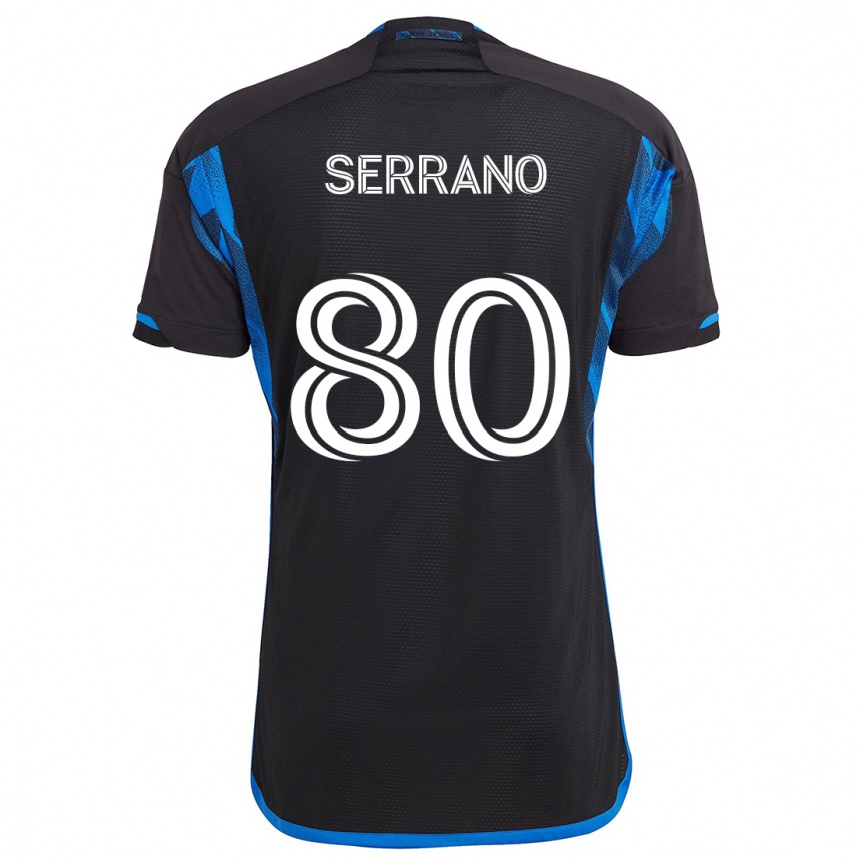 Kids Football David Serrano #80 Blue Black Home Jersey 2024/25 T-Shirt