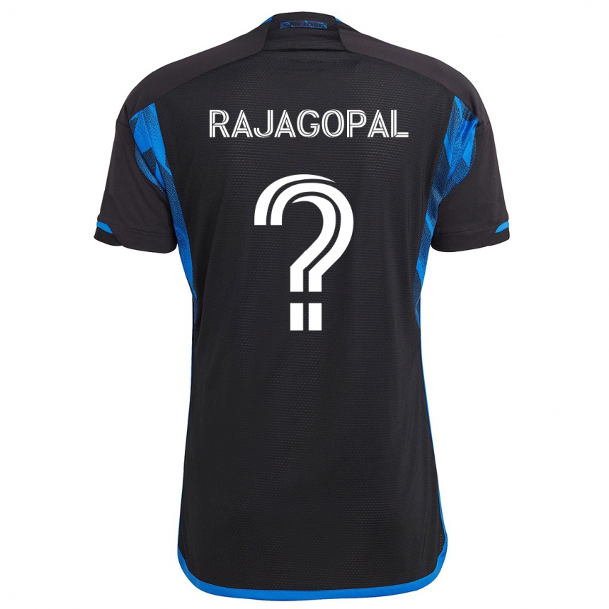 Kids Football Rohan Rajagopal #0 Blue Black Home Jersey 2024/25 T-Shirt