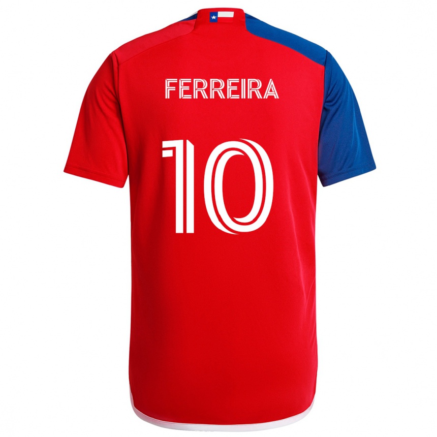 Kids Football Jesús Ferreira #10 Blue Red Home Jersey 2024/25 T-Shirt