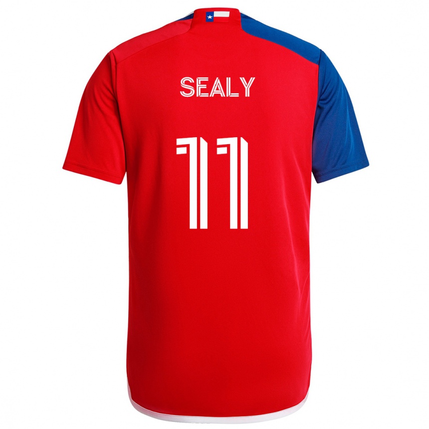 Kids Football Dante Sealy #11 Blue Red Home Jersey 2024/25 T-Shirt