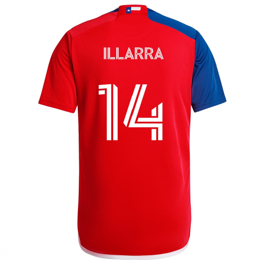 Kids Football Asier Illarramendi #14 Blue Red Home Jersey 2024/25 T-Shirt