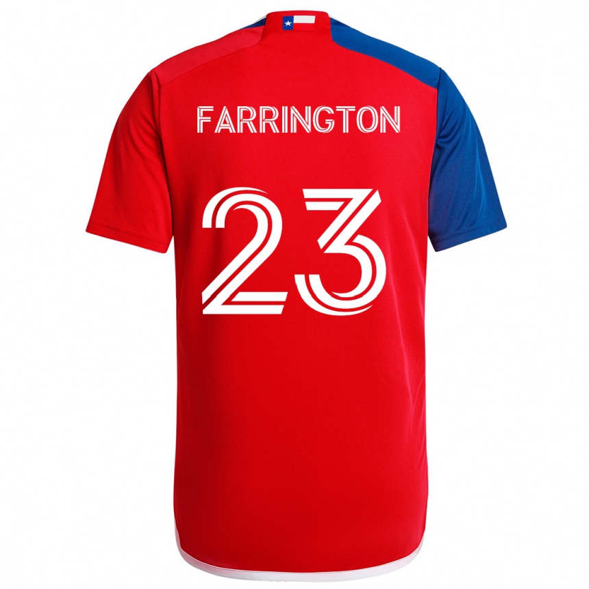 Kids Football Logan Farrington #23 Blue Red Home Jersey 2024/25 T-Shirt