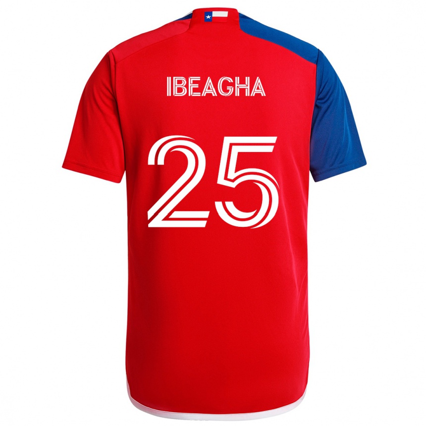 Kids Football Sebastien Ibeagha #25 Blue Red Home Jersey 2024/25 T-Shirt