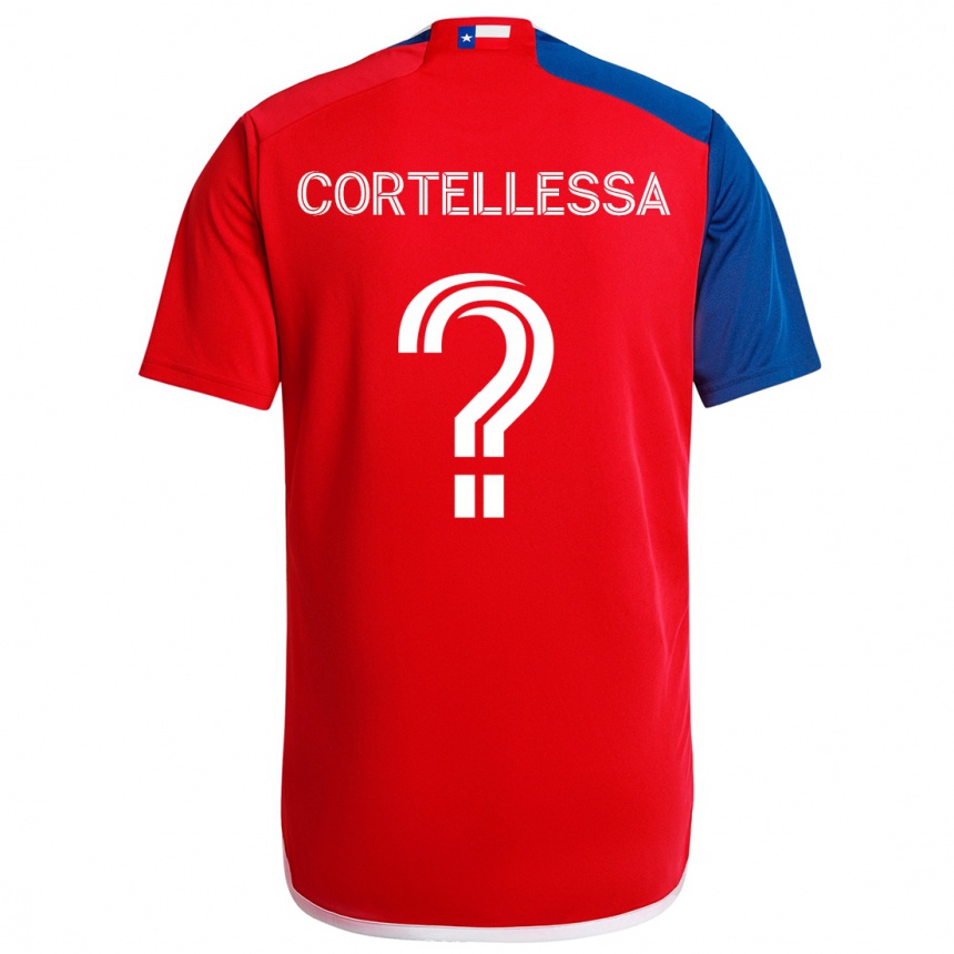 Kids Football Michael Cortellessa #0 Blue Red Home Jersey 2024/25 T-Shirt