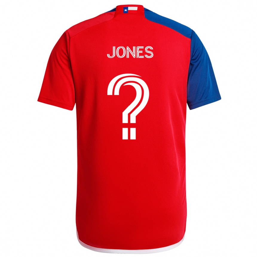 Kids Football Jordan Jones #0 Blue Red Home Jersey 2024/25 T-Shirt