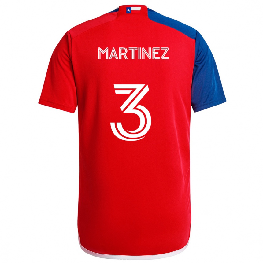 Kids Football José Antonio Martínez #3 Blue Red Home Jersey 2024/25 T-Shirt