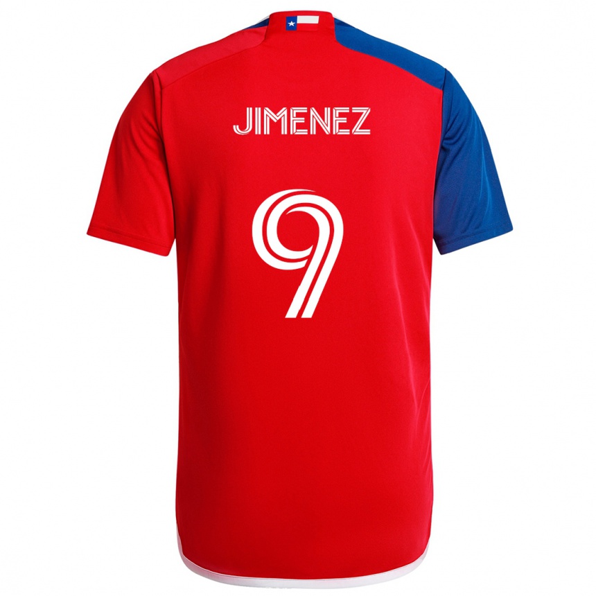 Kids Football Jesús Jiménez #9 Blue Red Home Jersey 2024/25 T-Shirt