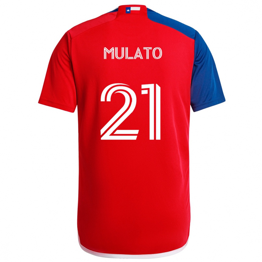 Kids Football José Mulato #21 Blue Red Home Jersey 2024/25 T-Shirt