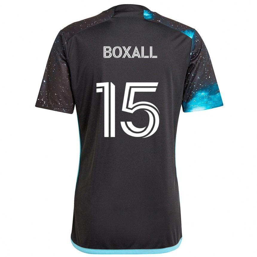 Kids Football Michael Boxall #15 Black Blue Home Jersey 2024/25 T-Shirt