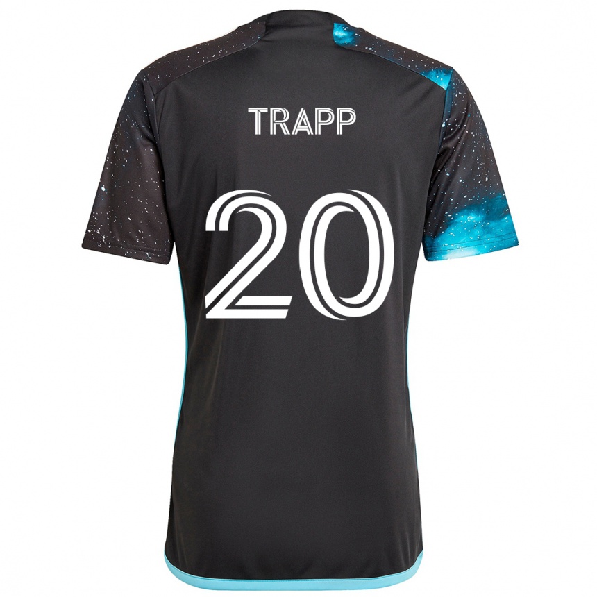 Kids Football Wil Trapp #20 Black Blue Home Jersey 2024/25 T-Shirt