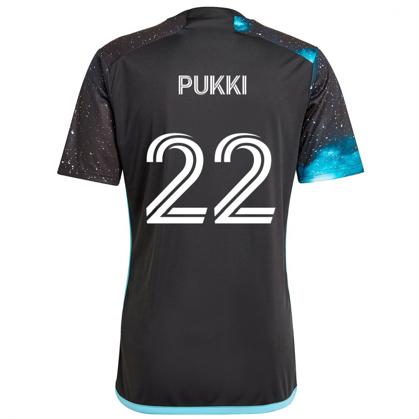 Kids Football Teemu Pukki #22 Black Blue Home Jersey 2024/25 T-Shirt