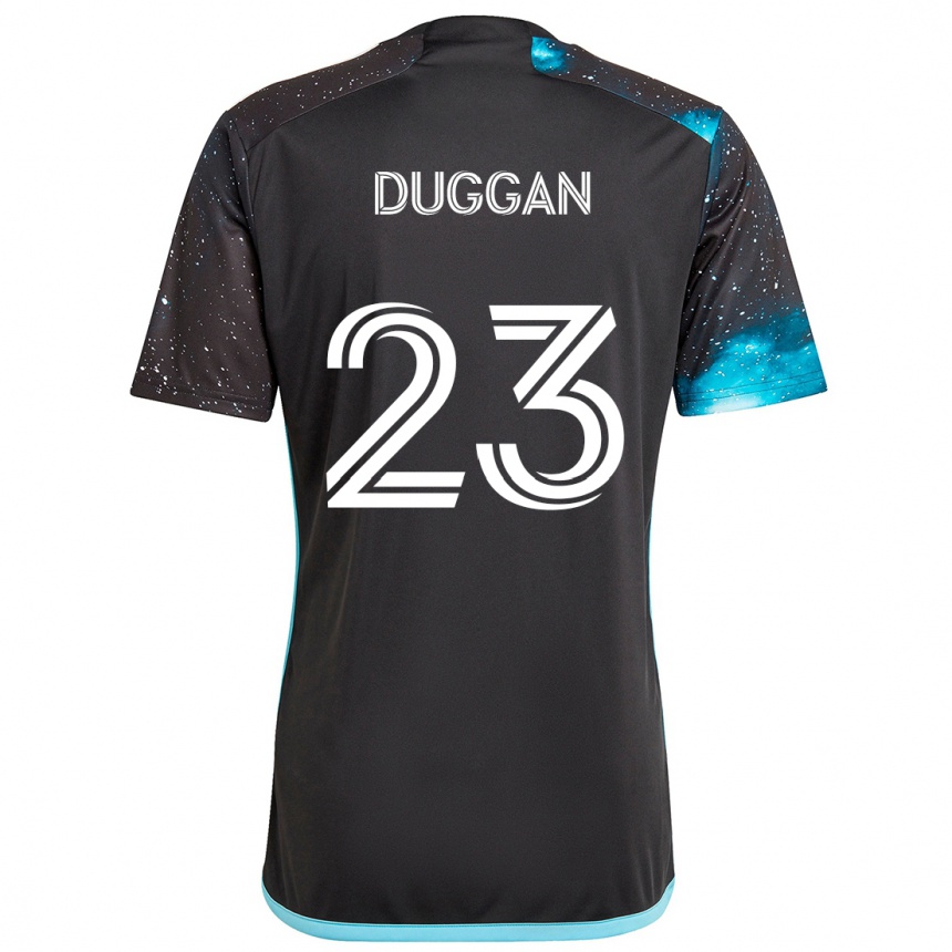 Kids Football Morris Duggan #23 Black Blue Home Jersey 2024/25 T-Shirt