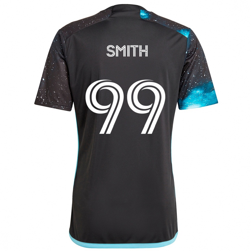 Kids Football Jordan Adebayo-Smith #99 Black Blue Home Jersey 2024/25 T-Shirt