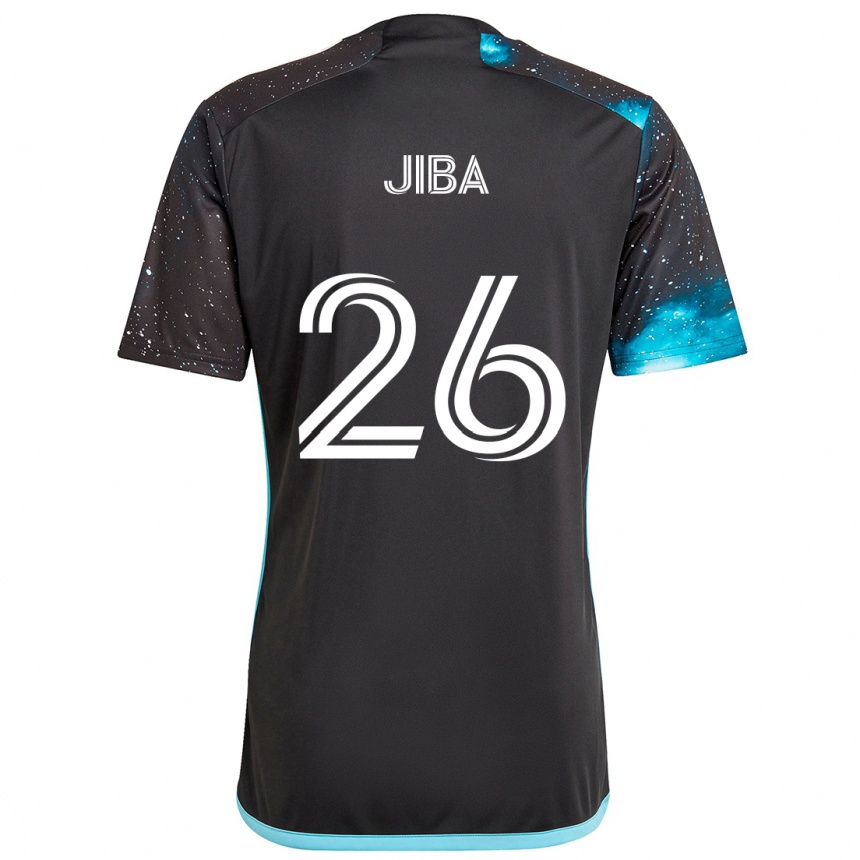 Kids Football Ryen Jiba #26 Black Blue Home Jersey 2024/25 T-Shirt