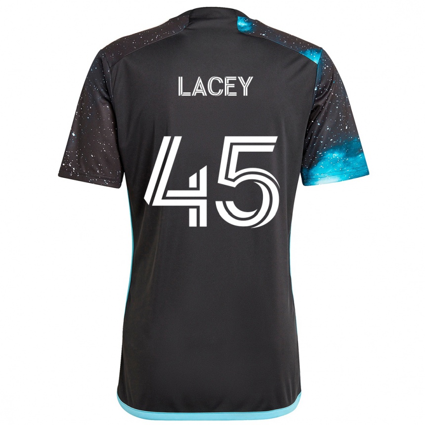 Kids Football Kameron Lacey #45 Black Blue Home Jersey 2024/25 T-Shirt