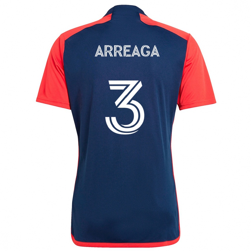 Kids Football Xavier Arreaga #3 Blue Red Home Jersey 2024/25 T-Shirt