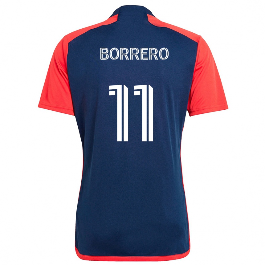 Kids Football Dylan Borrero #11 Blue Red Home Jersey 2024/25 T-Shirt