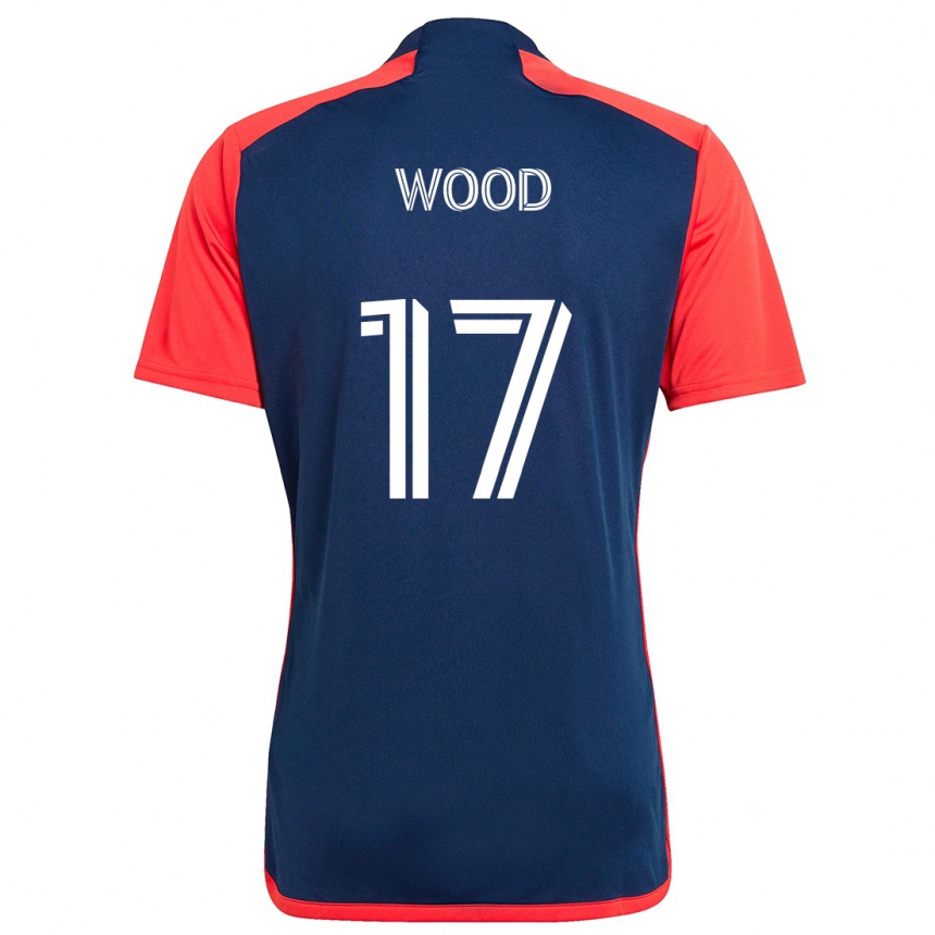 Kids Football Bobby Wood #17 Blue Red Home Jersey 2024/25 T-Shirt