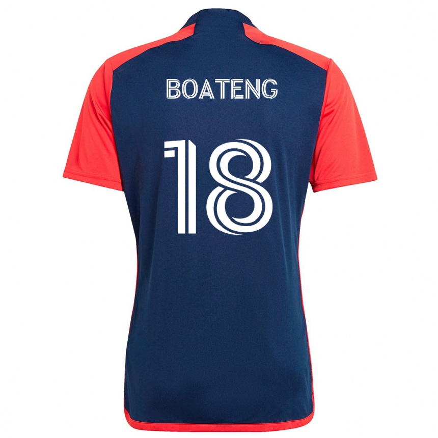 Kids Football Emmanuel Boateng #18 Blue Red Home Jersey 2024/25 T-Shirt