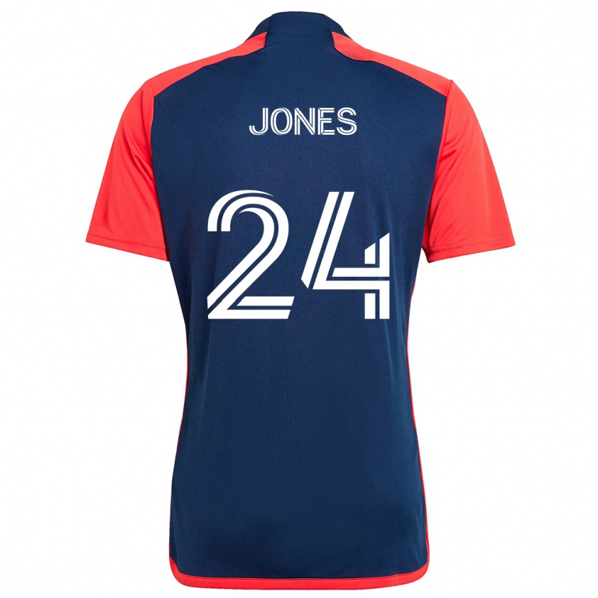 Kids Football Dejuan Jones #24 Blue Red Home Jersey 2024/25 T-Shirt