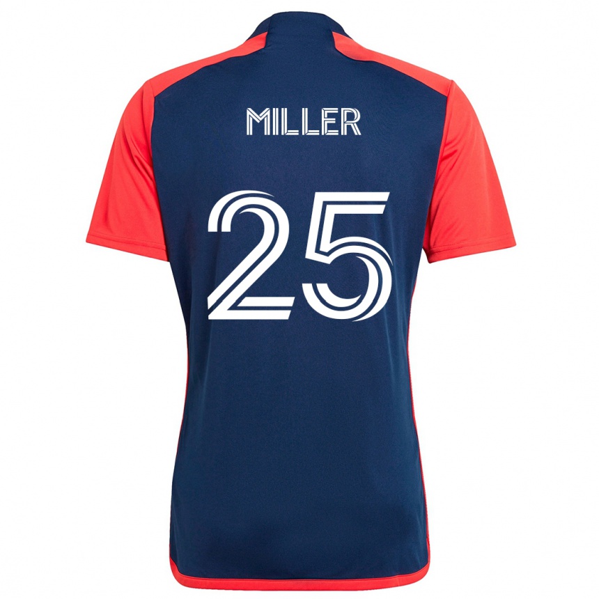 Kids Football Peyton Miller #25 Blue Red Home Jersey 2024/25 T-Shirt