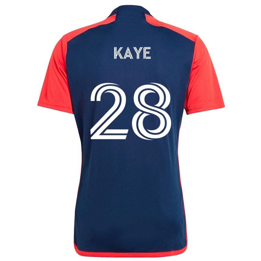 Kids Football Mark-Anthony Kaye #28 Blue Red Home Jersey 2024/25 T-Shirt