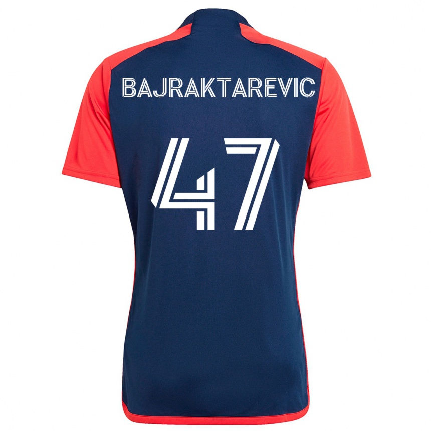 Kids Football Esmir Bajraktarevic #47 Blue Red Home Jersey 2024/25 T-Shirt