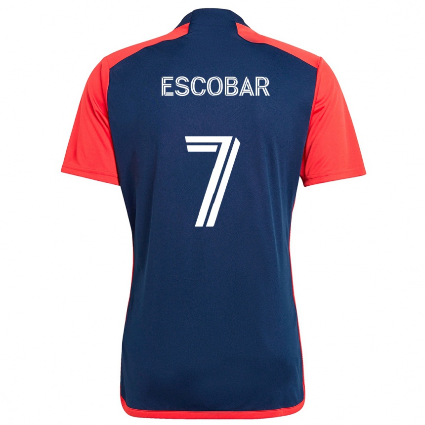 Kids Football Olger Escobar #7 Blue Red Home Jersey 2024/25 T-Shirt