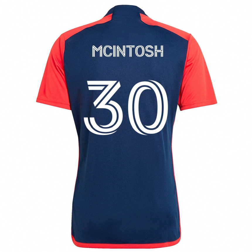 Kids Football Damario Mcintosh #30 Blue Red Home Jersey 2024/25 T-Shirt