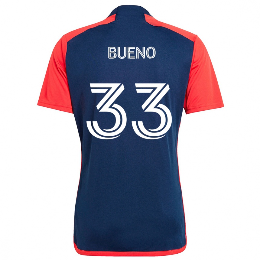 Kids Football Brandonn Bueno #33 Blue Red Home Jersey 2024/25 T-Shirt