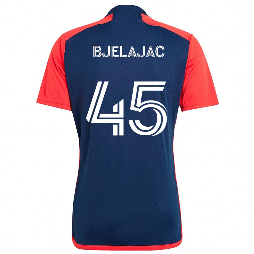 Kids Football Andrej Bjelajac #45 Blue Red Home Jersey 2024/25 T-Shirt