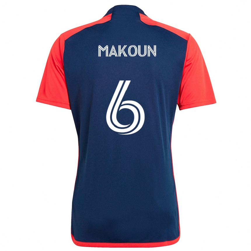 Kids Football Christian Makoun #6 Blue Red Home Jersey 2024/25 T-Shirt