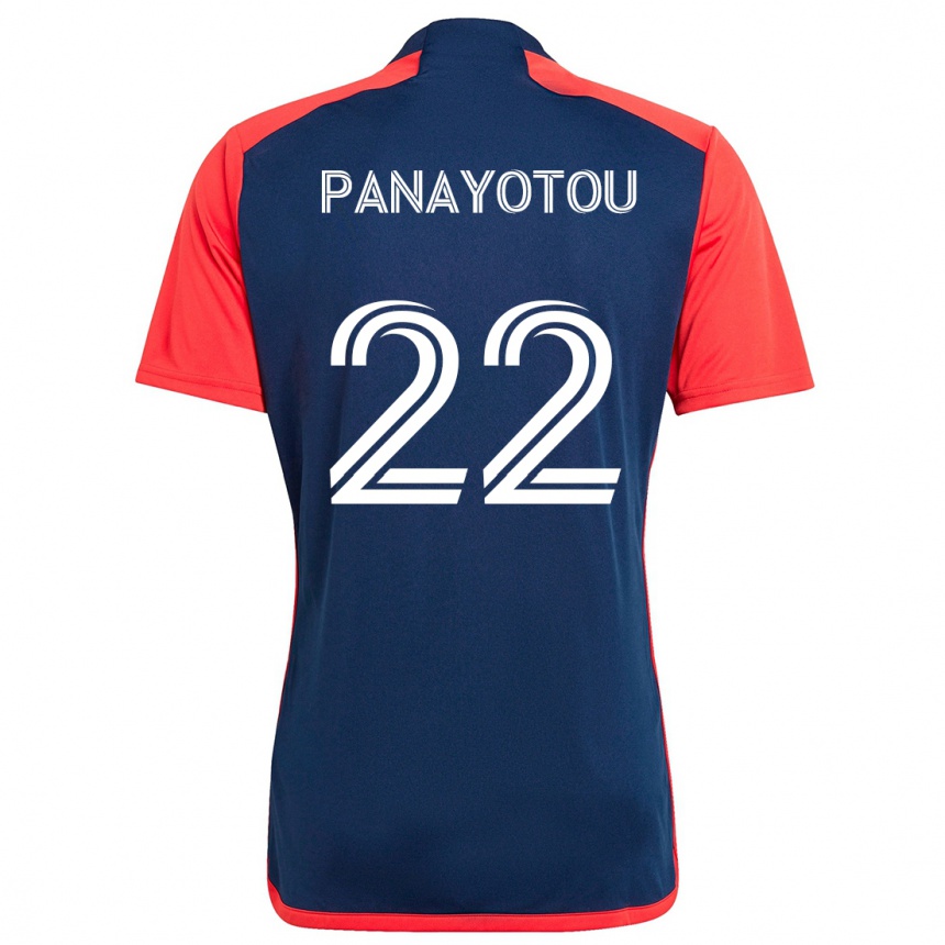 Kids Football Jack Panayotou #22 Blue Red Home Jersey 2024/25 T-Shirt