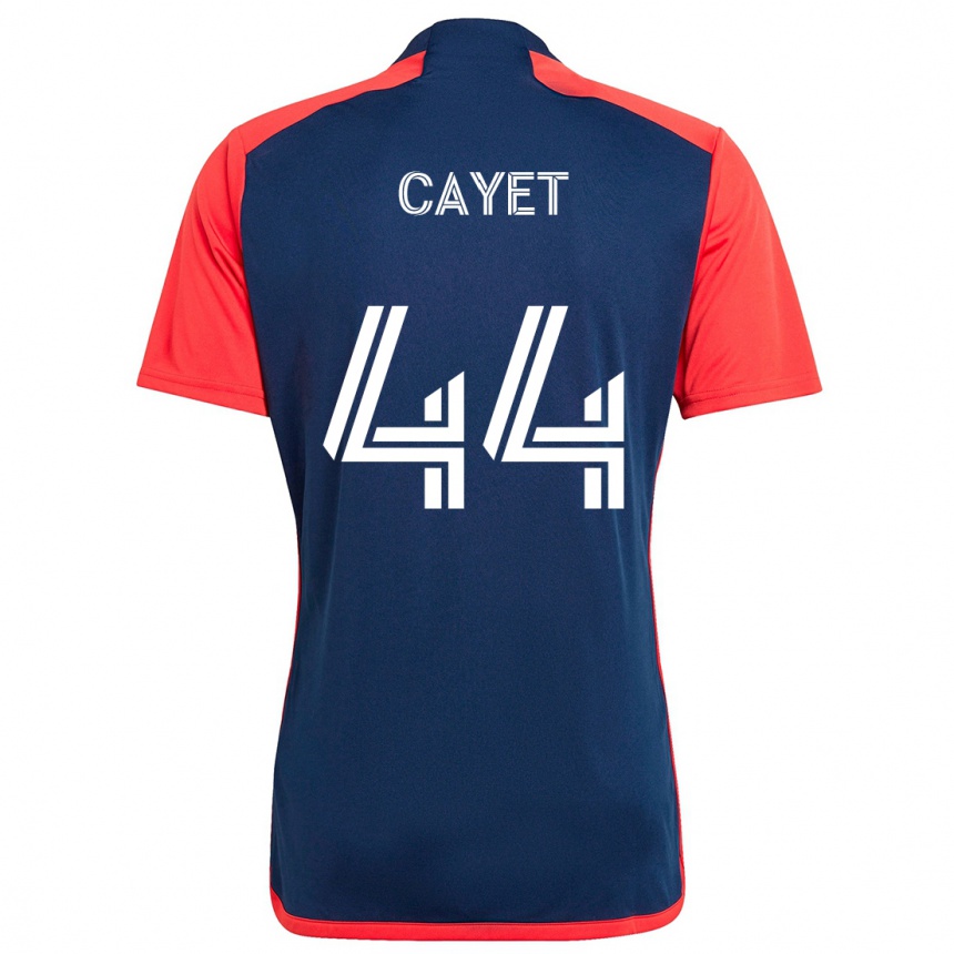 Kids Football Pierre Cayet #44 Blue Red Home Jersey 2024/25 T-Shirt