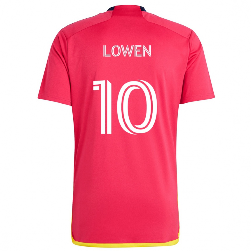 Kids Football Eduard Löwen #10 Red Blue Home Jersey 2024/25 T-Shirt