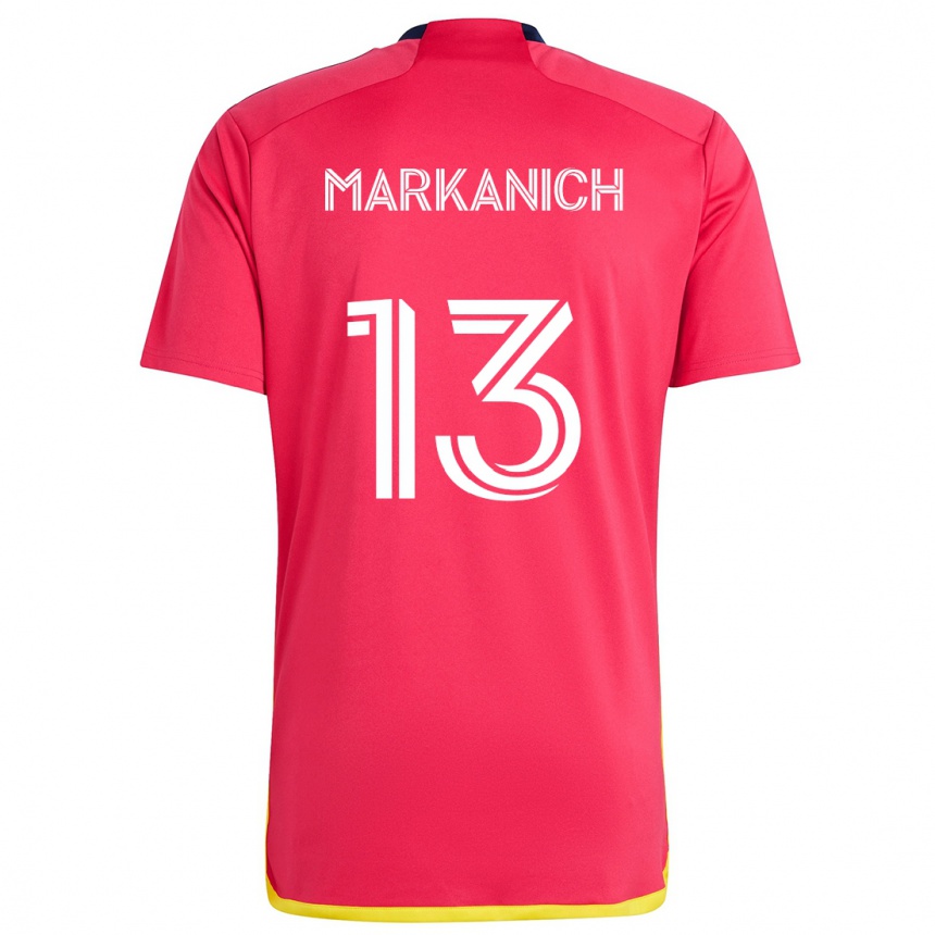 Kids Football Anthony Markanich #13 Red Blue Home Jersey 2024/25 T-Shirt