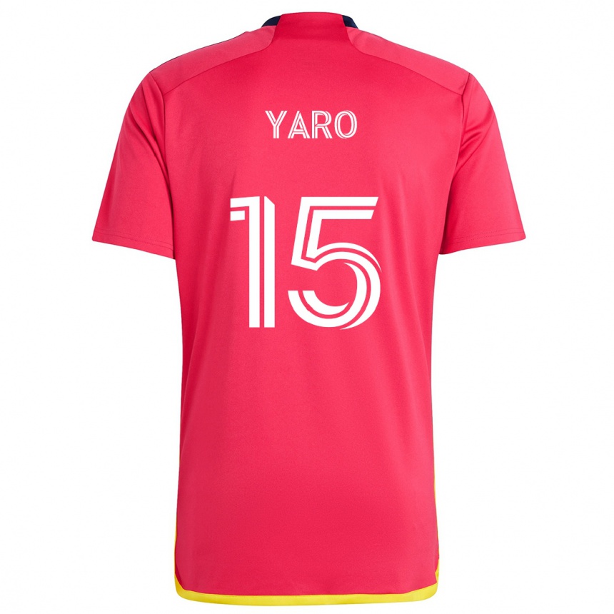 Kids Football Joshua Yaro #15 Red Blue Home Jersey 2024/25 T-Shirt