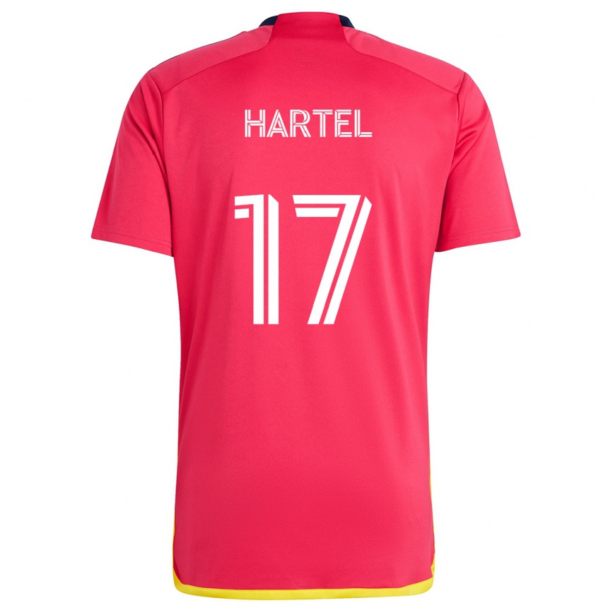 Kids Football Marcel Hartel #17 Red Blue Home Jersey 2024/25 T-Shirt