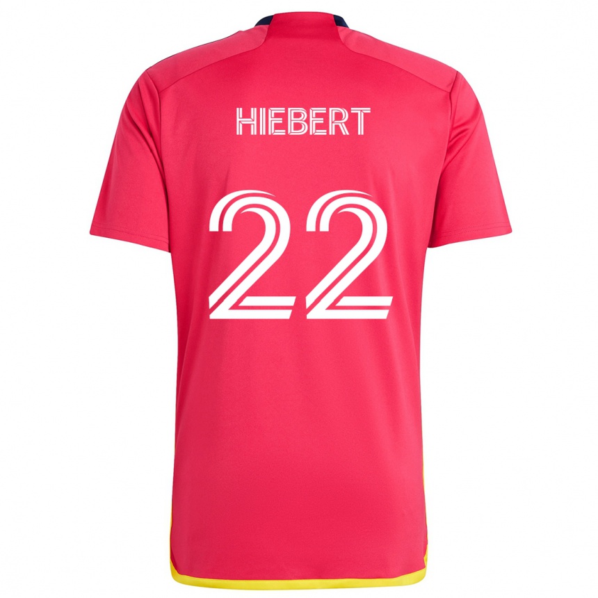 Kids Football Kyle Hiebert #22 Red Blue Home Jersey 2024/25 T-Shirt