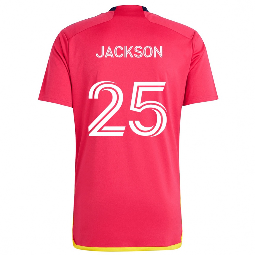 Kids Football Aziel Jackson #25 Red Blue Home Jersey 2024/25 T-Shirt