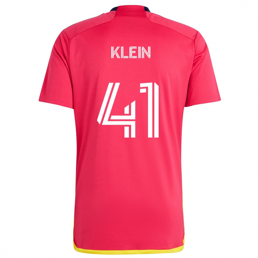 Kids Football Johnny Klein #41 Red Blue Home Jersey 2024/25 T-Shirt