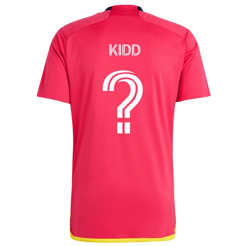 Kids Football Matteo Kidd #0 Red Blue Home Jersey 2024/25 T-Shirt