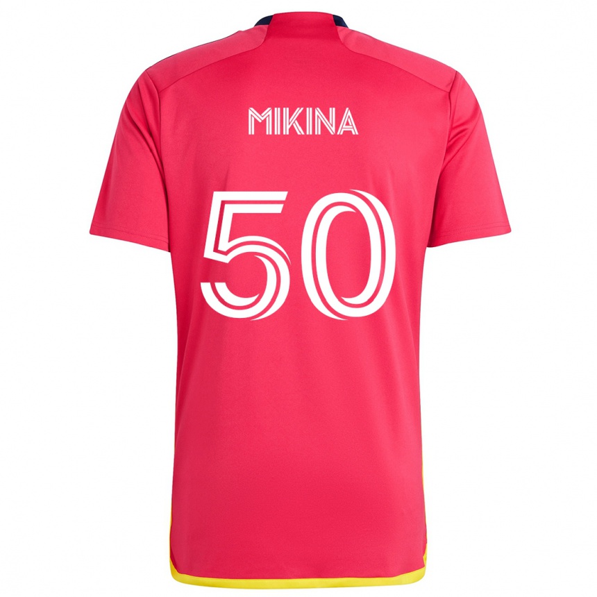 Kids Football Gabriel Mikina #50 Red Blue Home Jersey 2024/25 T-Shirt