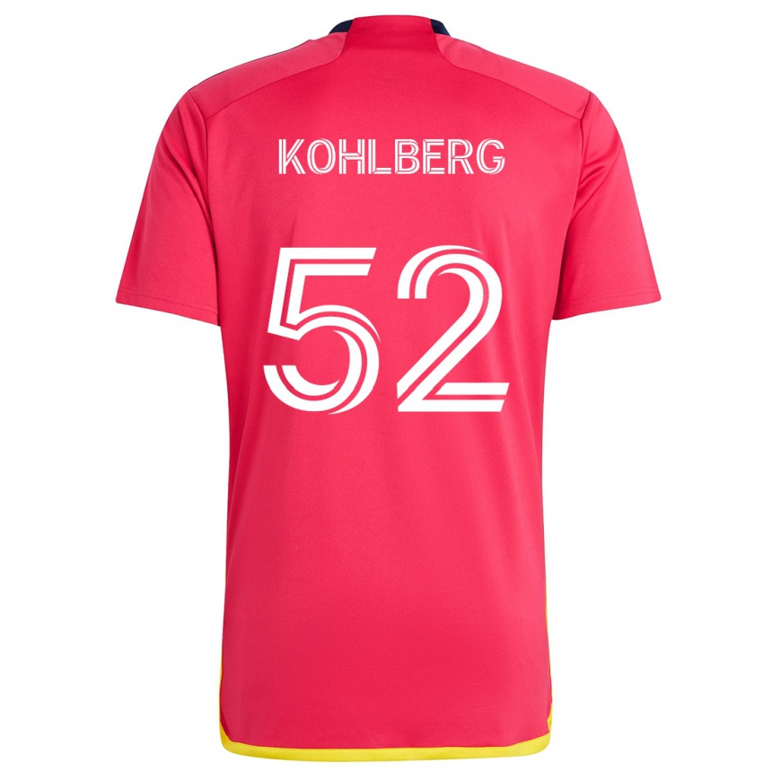 Kids Football Andrew Kohlberg #52 Red Blue Home Jersey 2024/25 T-Shirt