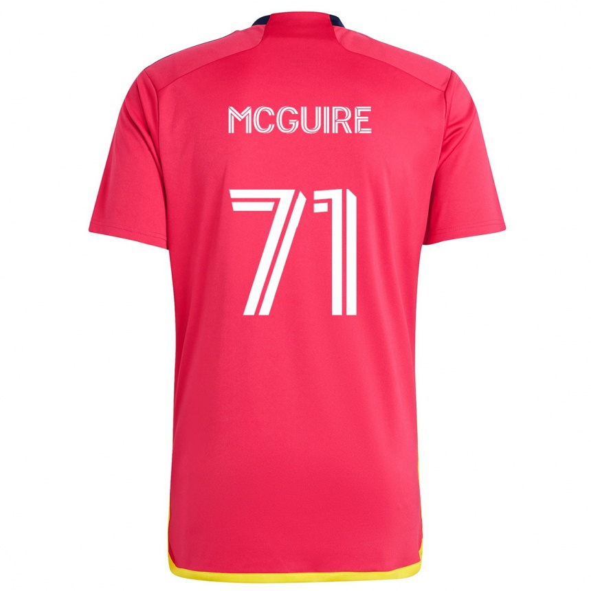 Kids Football Nolan Mcguire #71 Red Blue Home Jersey 2024/25 T-Shirt