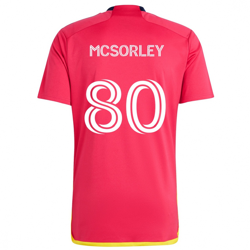 Kids Football Brendan Mcsorley #80 Red Blue Home Jersey 2024/25 T-Shirt