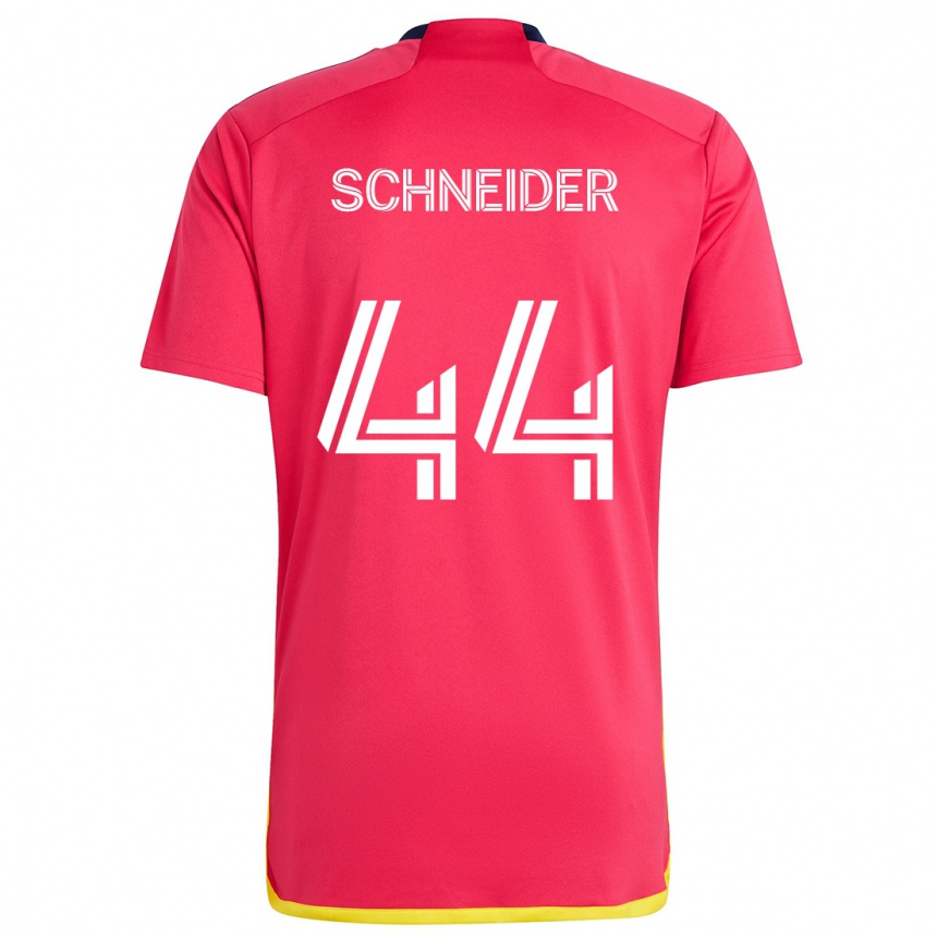 Kids Football Max Schneider #44 Red Blue Home Jersey 2024/25 T-Shirt