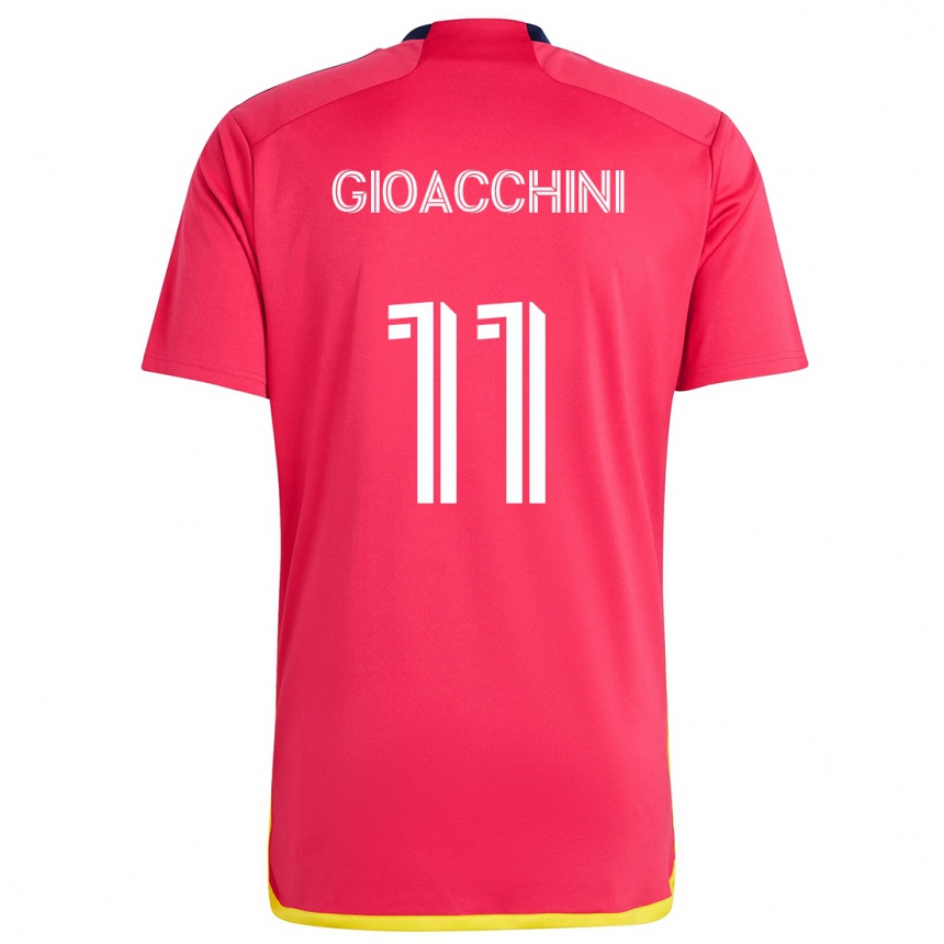 Kids Football Nicholas Gioacchini #11 Red Blue Home Jersey 2024/25 T-Shirt