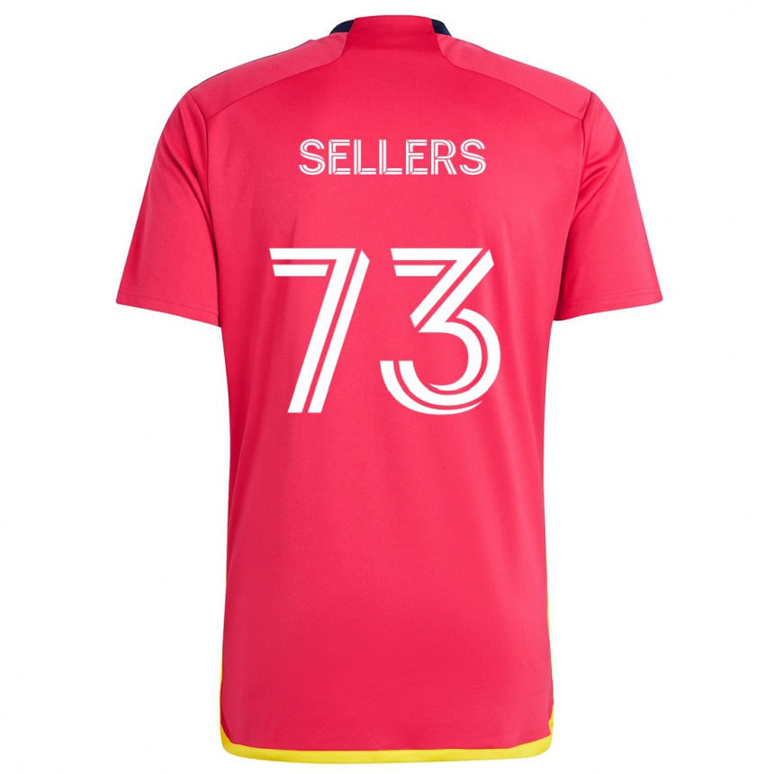 Kids Football Braydon Sellers #73 Red Blue Home Jersey 2024/25 T-Shirt