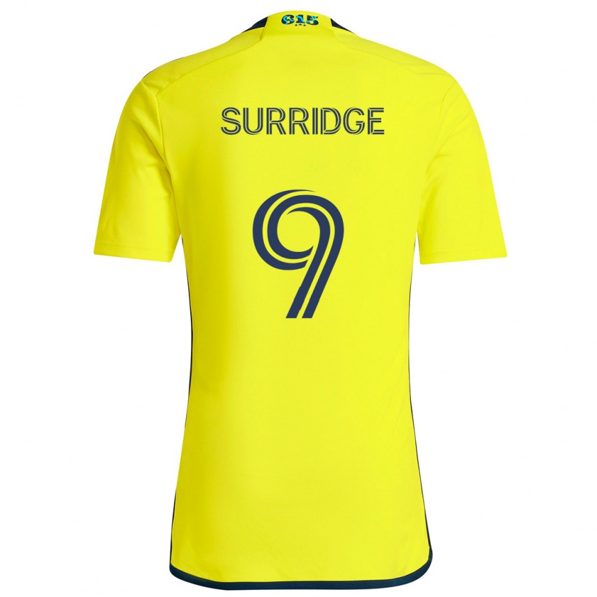 Kids Football Sam Surridge #9 Yellow Blue Home Jersey 2024/25 T-Shirt